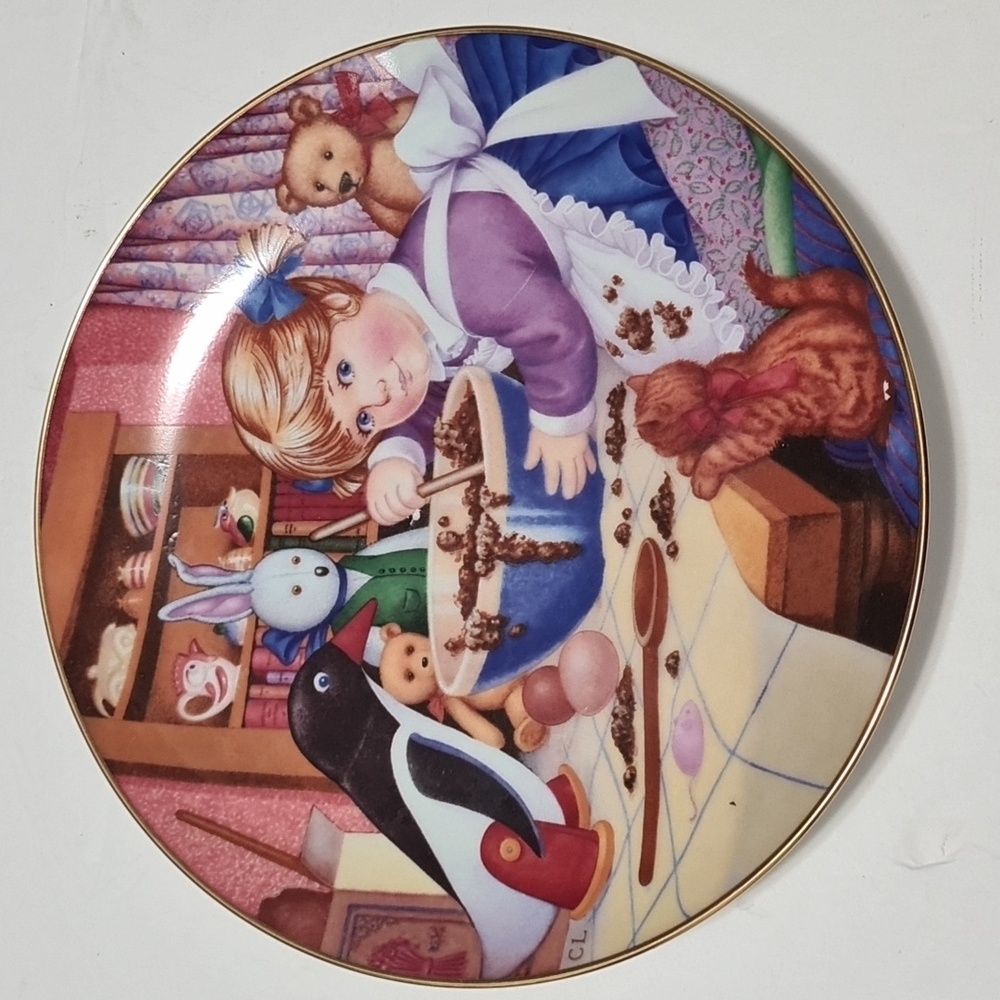 1988 Vintage Limited Edition Carol Lawson Collector Plate Little Gourmet